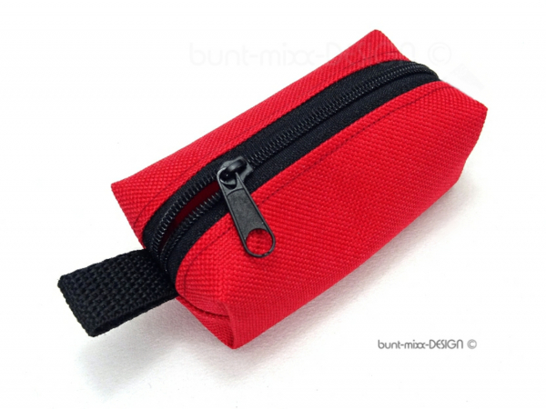 Schlüsselanhänger Minitasche ROT, boxybag, handmade BuntMixxDESIGN